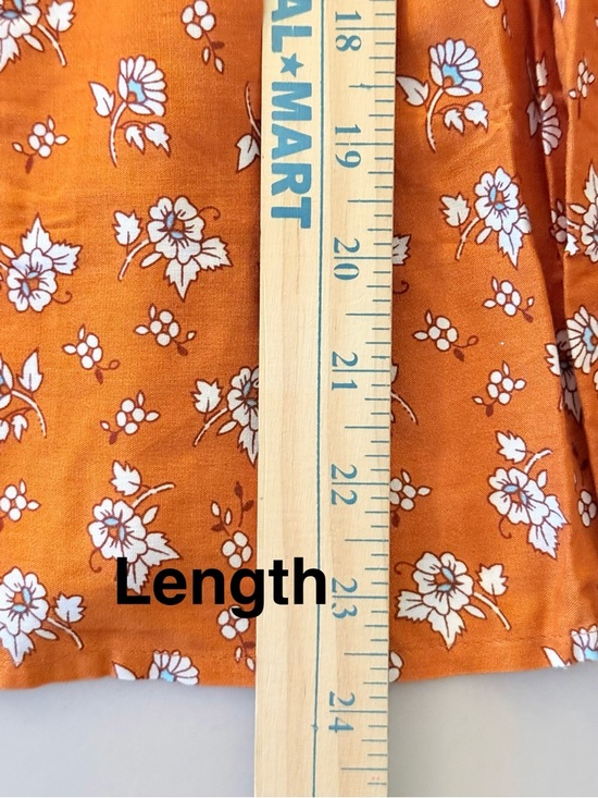 NWT Boho Rust Floral V-Neck Blouse with Paisley Trim - Picture 9 of 12